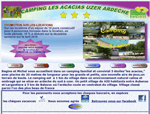 Tablet Screenshot of camping-lesacacias.com
